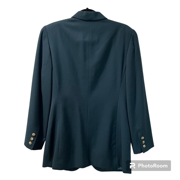 Liz Claiborne Jacket Women’s Green Long Sleeve Four Button Three Pocket Front - Picture 2 of 8